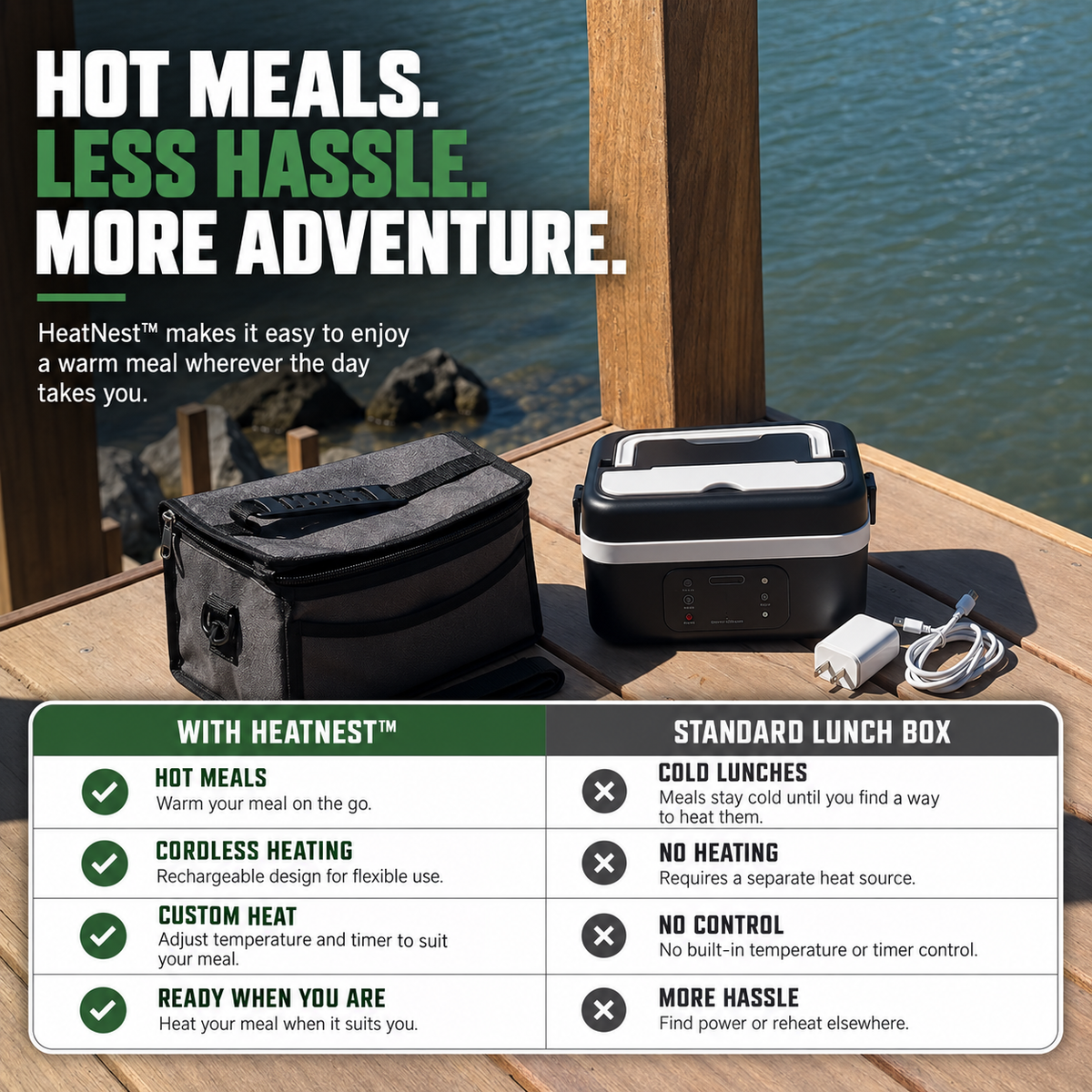 HeatNest™ Heated Lunch Box